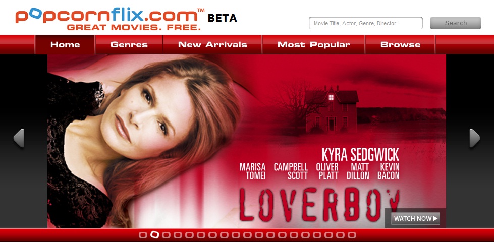 Popcornflix movie streaming site